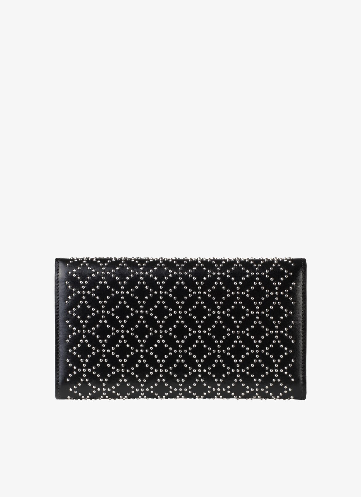 WALLET HOLDER CUIR LUX CLOU ARABESQUE BLACK ALAÏA BLACK  WALLET HOLDER CUIR LUX CLOU ARABESQUE BLACK